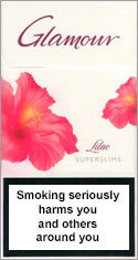 Glamour Super Slims Lilac 100's Cigarettes pack