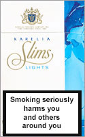 Karelia Slims Lights (Blue) 100`s Cigarettes pack