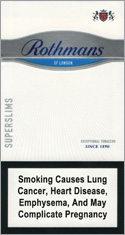 Rothmans Super Slims Silver Cigarettes pack