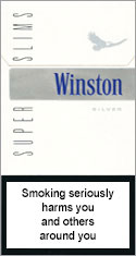 Winston Super Slims Silver 100`s Cigarettes pack